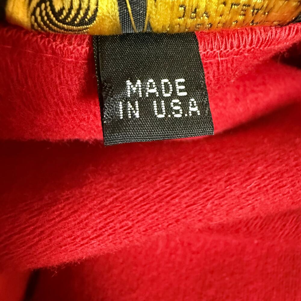 Merle Chicago Vintage 100% Wool Red Wrap Coat XL Women Draped Waterfall Collar - Picture 14 of 14